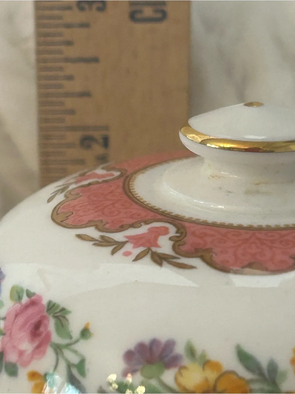 Crown Staffordshire Mini Round Covered Butter Dish Lyric Tunis